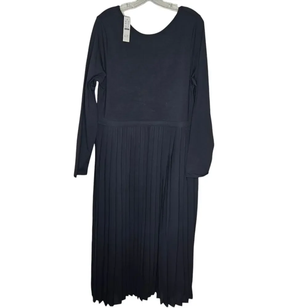 J. Crew Elegant Black Pleated Maxi Dress - Picture 2 of 10